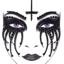Diamantes de imitación autoadhesivos para el rostro, tatuajes falsos para Halloween, arte facial, joyería facial de carnaval, decoración para fiestas 1