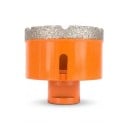 Diamantfúró korona 65 mm M14 menettel Pro sarokcsiszoló Vákumhegesztett gyémánt Narancssárga Száraz fúrás járólaphoz és márványhoz 1