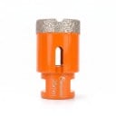 Diamantfúró koronák 35 mm M14 menettel Sarokcsiszolóhoz Vákuumpácolt gyémánt Narancssárga Száraz fúrás járólapba és márványba 1