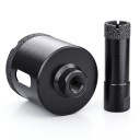 Diamantová vrtací korunka 55 mm se závitem M10 Pro úhlovou brusku Pájený diamant Černá Suché vrtání do dlažby mramoru žuly a skla 4