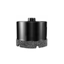 Diamantová vrtací korunka 80 mm se závitem M10 Pro úhlovou brusku Pájený diamant Černá Suché vrtání do dlažby mramoru žuly a skla 1