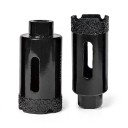 Diamantová vrtacia korunka 45 mm so závitom M10 pre uhlovú brúsku Pájený diamant Čierna Suché vŕtanie do dlažby mramoru žuly a skla 3