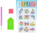 Diamantové samolepky Morské zvieratá a oceánske motívy 12 ks kreatívna sada farebné kamienky pre tvorenie obrázkov deti 1