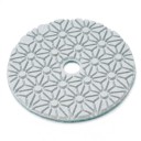 Diamantový lešticí kotouč 100 mm Krok 2 Pro suché i mokré leštění Pryskyřičné pojivo Suchý zip Modrý Leštění žuly betonu a mramoru 5