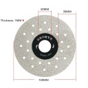 Diamantový rezací a brúsny kotúč 100 mm Otvor 20 mm Tloušťka 1 mm Pre uhlovú brúsku Strieborný Suché rezanie dlažby mramoru a kameňa 7
