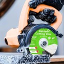 Diamantový rezací kotúč 115 mm Pájený Tloušťka 1 mm Otvor 22,23 mm Pre uhlovú brúsku Zelený Rezanie slinutého kameňa mramoru a skla 2