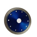 Diamantový rezací kotúč 125 mm Turbo segment Tloušťka 1 mm Pre uhlovú brúsku Modrý Rezanie dlažby porcelánu keramiky žuly a mramoru 3