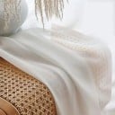 Διαφανείς κουρτίνες παραθύρου Μαζικές λευκές τούλιες με κρέμασμα σε γάντζους 200 x 240 εκ. 2