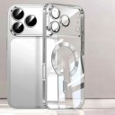 Διαφανής μεταλλικός θήκη για iPhone Air Μαγνητική στήριξη Προστατευτική θήκη κάμερας TPU ανθεκτική θήκη 3