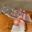 Διαφανής θήκη με διαμάντια για iPhone 15 1