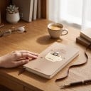 Diário de Café 187 x 94 mm em tom castanho com marcador de fita e ilustração de uma chávena com um calendário semanal para 53 semanas para anotações 6