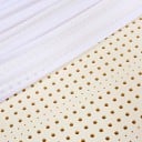 Dierkovaná matrace na manželskú posteľ 135x200x10 cm z prírodného kaučuku latexová béžová pre pohodlné spanie vo dvojici v spálni 2
