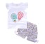 Dievčenská súprava - Tričko s lízankami a kraťasmi s kvetinami J2493 18