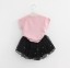 Dievčenská súprava - Tričko + sukňa s mačkou J1895 2