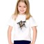Dievčenské 3D tričko s mačkou J605 3