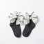 Dievčenské členkové ponožky s mašľou 4