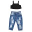 Dievčenské crop top a džínsy L1390 3