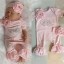 Dievčenské dojčenský overal s čelenkou - ružový T2606 1