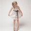 Dievčenské krajkové šaty s mašľou okolo pása J1889 2