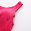Dievčenské letné šaty so vzorom - Tmavo ružové 2