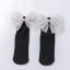 Dievčenské ponožky s veľkou mašľou a perlami 6