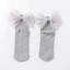 Dievčenské ponožky s veľkou mašľou a perlami 10