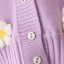 Dievčenské sveter s kvetinami L659 3