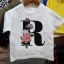 Dievčenské tričko s písmenom B1428 18