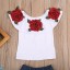 Dievčenské tričko s ružami a kraťasy 3