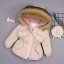 Dievčenské zimné kabát L1905 4