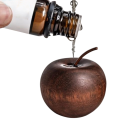 Difusor de aroma de madera en forma de manzana para aceites esenciales 3,7x4,5 cm madera marrón ambientación de interiores decoración para mesa 1