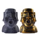 Difusor de aroma em forma de cabeça de escultura moai com névoa saindo da boca Reservatório 220 ml Alimentação via USB Funcionamento 4 3