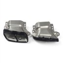 Difusor do para-choques traseiro com ponteiras de escape 158 cm em plástico ABS, preto brilhante, para Mercedes-Benz Classe A W176 AMG Line e A45 6