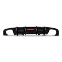 Difusore del paraurti posteriore con luce LED e aperture per 4 terminali, plastica ABS, nero lucido, per Audi A4 B9 S-Line e S4 Sedan 2017–2019 1