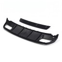 Difusore del paraurti posteriore con terminali di scarico 158 cm in plastica ABS, nero lucido, per Mercedes-Benz Classe A W176 AMG Line e A45 5