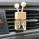 Difusore per auto bottiglietta vuota per oli essenziali 20–25 ml in vetro circa 7,8 x 2,5 cm con tappo in legno e clip 4