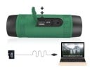 Difuzor Bluetooth cu lanternă LED și carabină pentru bicicletă și rucsac Rezistent la apă și șocuri Baterie 4000 mAh Redare din microSD 12