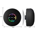 Difuzor Bluetooth pentru baie cu ventuză, IPX4, impermeabil, cu lumină LED, mini difuzor wireless cu microfon, 3W, suport de perete pentru duș 4