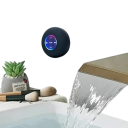 Difuzor Bluetooth pentru baie cu ventuză, IPX4, impermeabil, cu lumină LED, mini difuzor wireless cu microfon, 3W, suport de perete 5