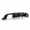 Difuzor de bara spate Sport cu 4 nervuri si lumina centrala din plastic ABS, negru, pentru Audi A4 B9 Standard, S-Line si S4 Sedan 2017–2019 7