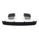 Difuzor pentru bara de protecție spate cu ieșiri de evacuare 158 cm din plastic ABS, negru lucios, pentru Mercedes-Benz clasa A W176 AMG Line și A45 14