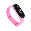 Digitaal kinderhorloge met LED-display, kleurrijk siliconen horloge voor kinderen, waterdicht polshorloge met tijd, datum en temperatuur 7