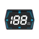 Digitaalinen GPS-nopeusmittari Head-up-näyttö 7,7 x 5,3 x 2,8 cm Suurikokoinen fontti Nopeushälytin Kompassi USB-virtalähde Imukupilla varustettu 2