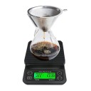 Digitaalinen keittiövaaka 3 kg 19,5 × 13 × 2,8 cm LCD-näyttö Ajastin Yksikkömuunnos Tarkka vaaka elintarvikkeille Virransyöttö 2× AAA 3