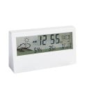 Digitaalinen lämpömittari kosteusmittarilla ja herätyskellolla 13 x 7 cm LCD-näyttö ABS-muovia Sisälämpötilan ja kosteuden mittaus Toistuva 1
