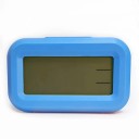 Digital Colour LED Alarm Clock 9x5.5 cm Green or Blue Display Calendar Thermometer Snooze Function Silent Operation Battery Operated Alarm 4