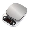 Digital Kitchen Scale 10 kg Stainless Steel Weighing Surface LCD Display Unit Conversion Powered by 2× AAA 1