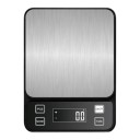 Digital Kitchen Scale Waterproof with LCD Display, 5 kg / 0.1 g, Stainless Steel, Battery AAA, Black-Silver, for Baking and Cooking 2