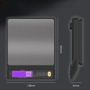 Digital köksvåg upp till 5 kg Rostfri vågplatta LCD-display Strömförsörjning USB och 3× AAA-batterier 2