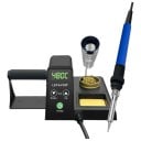 Digital lodde station 60 W med LED display og PID temperaturregulering med hurtig opvarmning i sort til reparation af elektronik 220 V 4